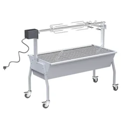 Barbecue charbon SILVER STYLE tournebroche XXL