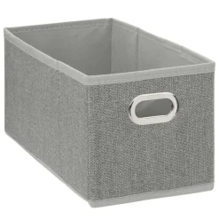 Boîte de rangement pliable gris chiné 15x31 cms