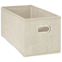 Boîte de rangement pliable beige chiné 15x31 cm