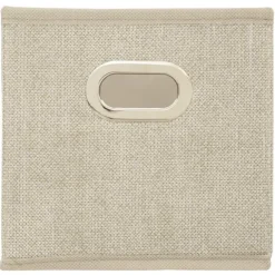 Boîte de rangement pliable beige chiné 15x31 cm