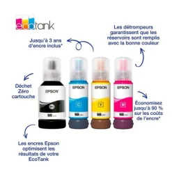 Bouteilles d'encre Epson Multipack 102 EcoTank (Noir, Cyan, Magenta, Jaune)