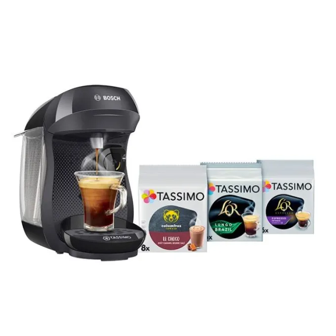 Cafetière BOSCH TAS102E noire +3 packs T-Discs