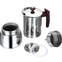 Cafetière italienne inox 6 tasses tous feux dont induction