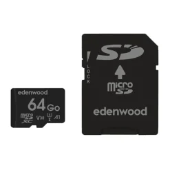 Carte Mémoire micro SD 64 Go EDENWOOD + Adaptateur – Grande Capacité et Polyvalence