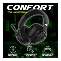 Casque gaming filaire AKUMA SEINEN H04 NOIR