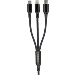 Câble 3 en 1 Lightning, Micro USB et USB-C / USB et USB-C SEDEA Noir