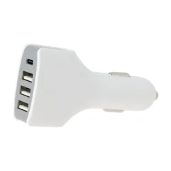 Chargeur allume cigare 4 ports USB-C et USB EDENWOOD 20W Blanc