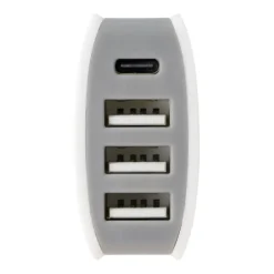 Chargeur allume cigare 4 ports USB-C et USB EDENWOOD 20W Blanc