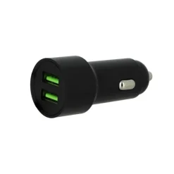 Chargeur allume cigare 2 ports USB HIGH ONE 12W Noir