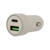 Chargeur allume cigare éco 2 ports USB-C et USB EDENWOOD 20W Beige