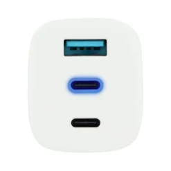 Chargeur USB C 3 ports EDENWOOD 65W + Câble USB-C / USB-C 1M Blanc