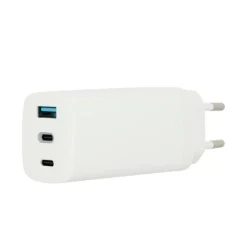 Chargeur USB C 3 ports EDENWOOD 65W + Câble USB-C / USB-C 1M Blanc