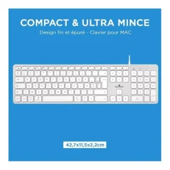 Clavier BLUESTORK filaire pour Mac