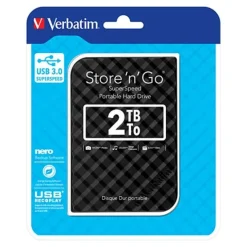 Disque Dur VERBATIM Store 'n' Go GEN 2 2To USB 3.0 NOIR