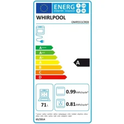 Four encastrable WHIRLPOOL à chaleur tournante OMR551CR0X