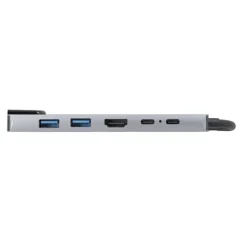 HUB USB-C Edenwood 6-en-1 avec HDMI, RJ45, USB 3.0, USB-C PD