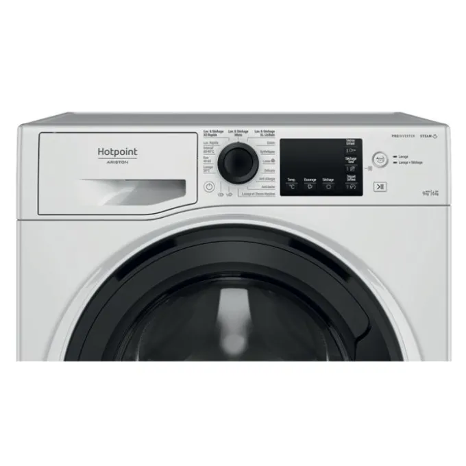 Lave-linge séchant 9 kg / 6 kg HOTPOINT NDB964489WKAFR