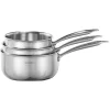 Lot de 3 casseroles VALBERG inox 18/10 triply