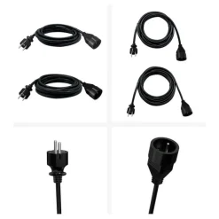 Lot de 2 Rallonges GAO 3m+5m Noire
