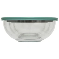 Lot de 3 saladiers verre + couvercles