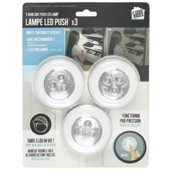 Lot de 3 Spots lumière JE CHERCHE UNE IDEE Push&Light