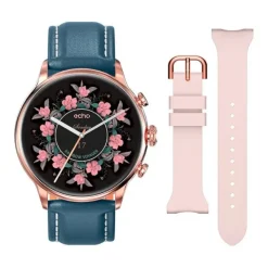 Montre connectée ECHO Rainbow Voyager Bleu + Bracelet Rose