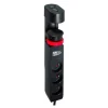 Multiprise bureau ONLAN 3 prises + 2 USB-A + 1 USB-C avec interrupteur Noire - Cable 2m