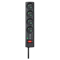 Multiprise parafoudre EATON 4 prises Noire - Cable 1m