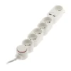 Multiprise ZENITECH 6 prises + 2 USB-A avec interrupteur Blanche - Cable 1.5m