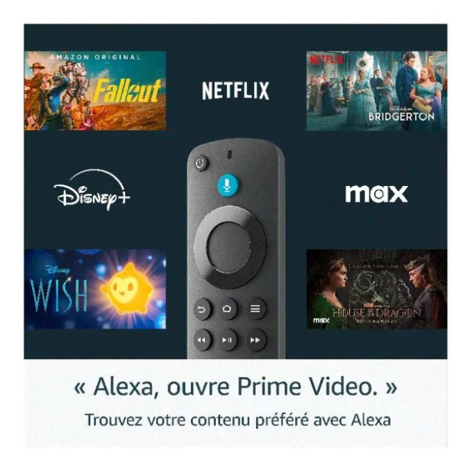 Passerelle Multimédia FIRE STICK TV AMAZON HD 2024 avec télécommande