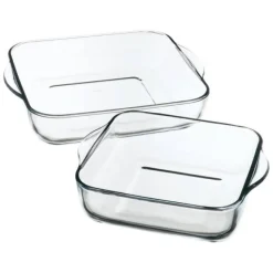 Plat verre carré MENASTYL en lot 22/28cm