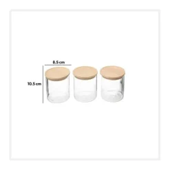 Set de 3 bocaux verre 350ml