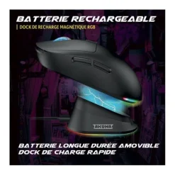 Souris gaming AKUMA OTAKU M06WL 7200Dpi avec base de recharge magnétique