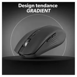 Souris rechargeable bluetooth DUAL CONNECT noire - GRADIENT