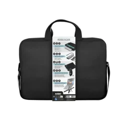 Starter pack URBAN FACTORY sacoche + souris sans fil + hub + tapis de souris + support PC