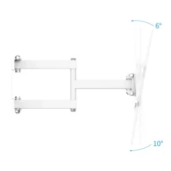 Support mural EDENWOOD TV de 66 à 140 cm D2 déporté blanc