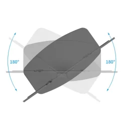 Support pied EDENWOOD TV de 81 à 165 cm MDF noir