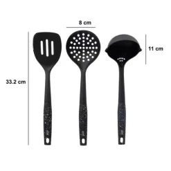 Ustensiles de cuisine x3 (spatule, louche et écumoire)